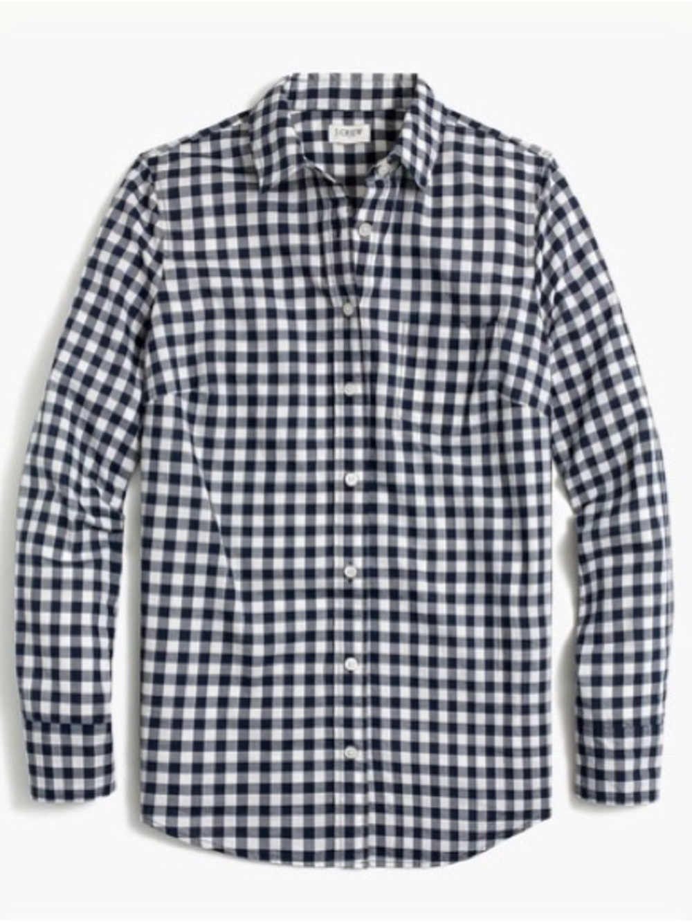J. Crew Black & White Gingham Signature Fit Button Down Shirt-Large EUC